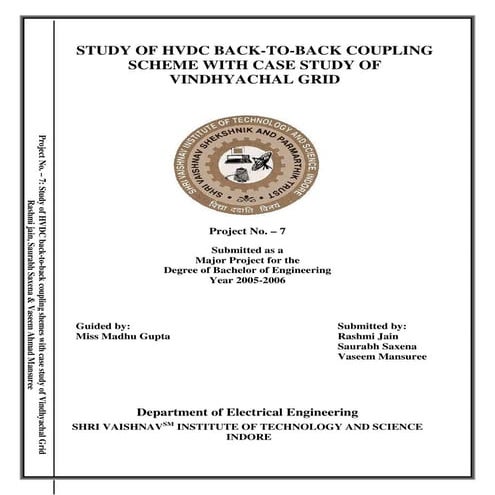 Major Project, HVDC Thesis - Saurabh Saxena