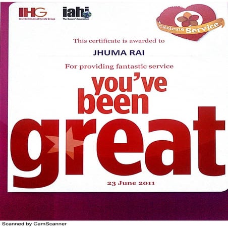 Jhuma Rai presentations