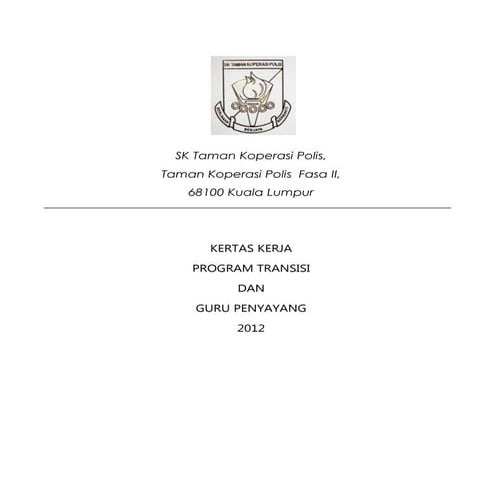Buku program transisi tahun 1 sksi | PDF