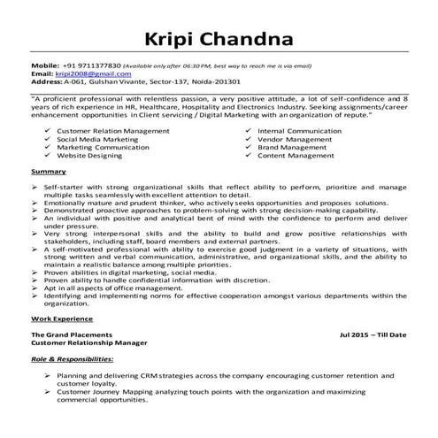 Kripi Chandna-CV-Updated