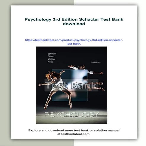 Psychology 3rd Edition Schacter Test Bank | PDF