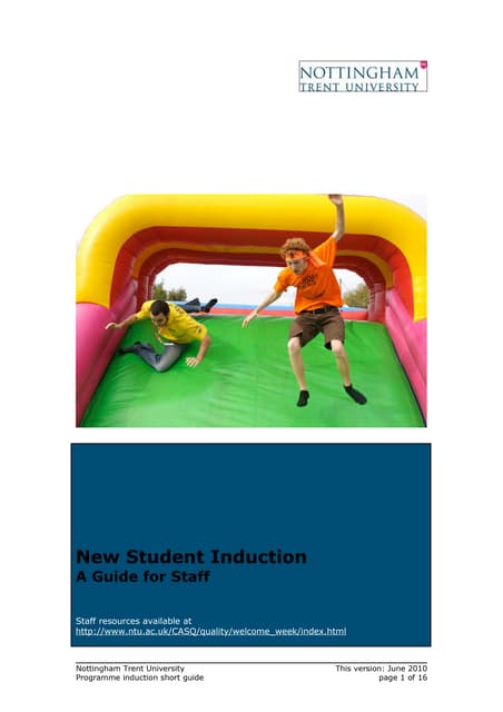NTU Programme Induction Guide (2010 version)