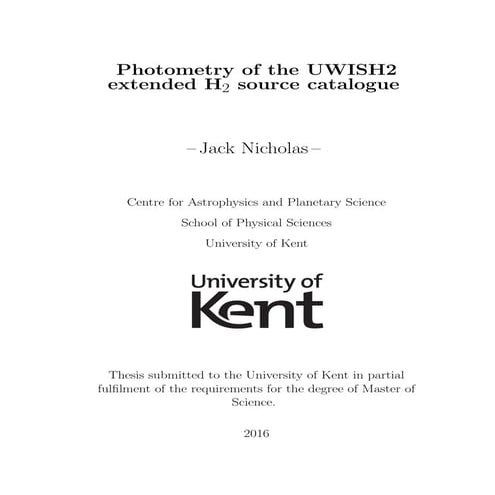 Photometry of the UWISH2 extended H2 source catalogue