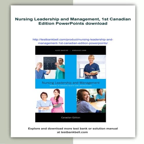 Nursing Leadership and Management, 1st Canadian Edition PowerPoints | PDF