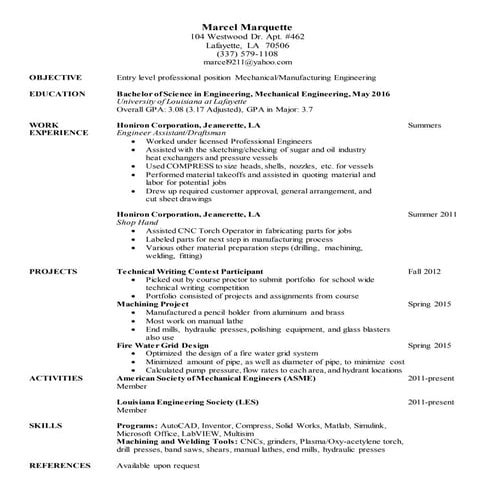 Jonathan resume 2015 | PDF