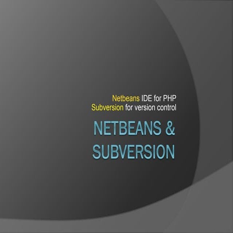 Netbeans_Subversion | PPT