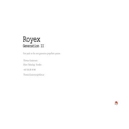Royex - generation 2 introduction