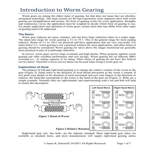 Introduction to Worm Gearing | PDF
