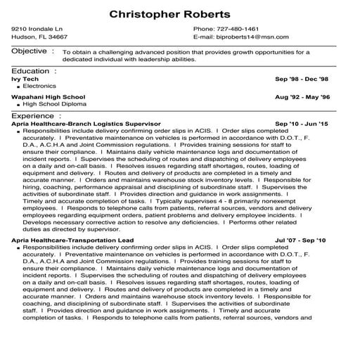 WyattWaroResumeQC2 | PDF