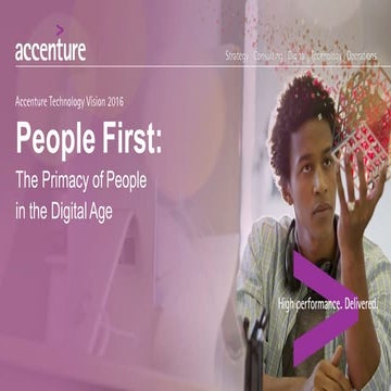 Technolony Vision 2016 - Primacy Of People First In A Digital World - Vin Mal...