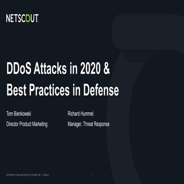 DDoS Attacks in 2020 & Best Practices in Defense
