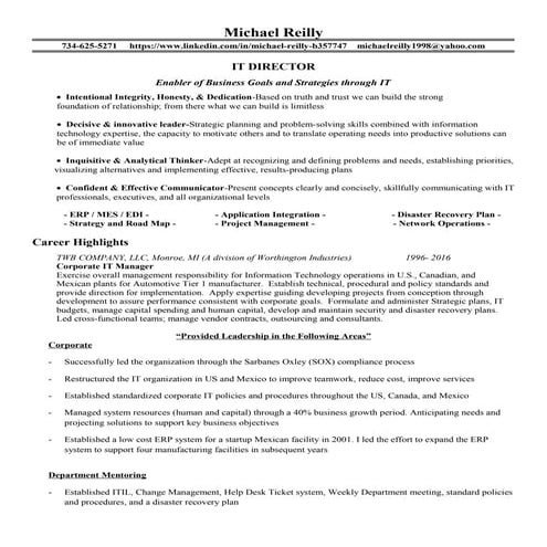 Michael Reilly ITD 08-18-2016