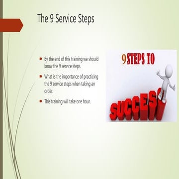 9 service steps | PPT