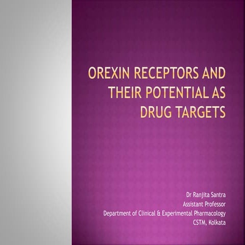 Orexin receptors and their potential as drug targets
