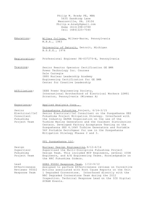 Revised Brady Resume 04292015 - 98c22c60 8abf 4a0b B89a Ae5a542c8b8b 150429113707 Conversion Gate02 Thumbnail 