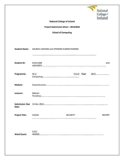 security report