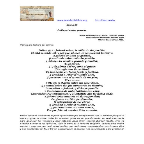 99. salmo 99 santo, santo, santo | PDF