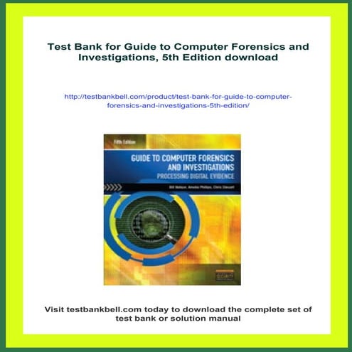 Test Bank for Guide to Computer Forensics and Investigations, 5th ...