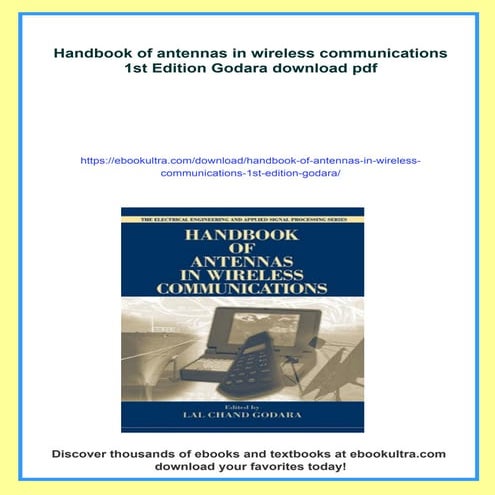 Handbook of antennas in wireless communications 1st Edition Godara | PDF