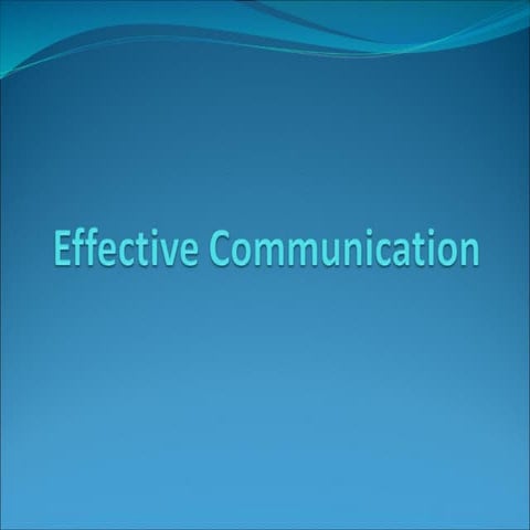 effective communication | PPT