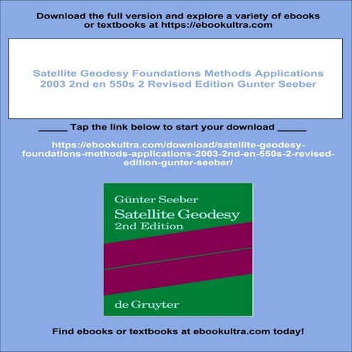 Satellite Geodesy Foundations Methods Applications 2003 2nd en 550s 2 ...