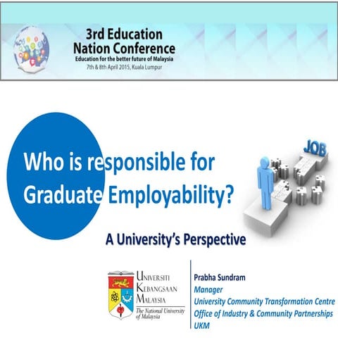 Education Nation Conference Slides - Graduate Employability UKM Prabha