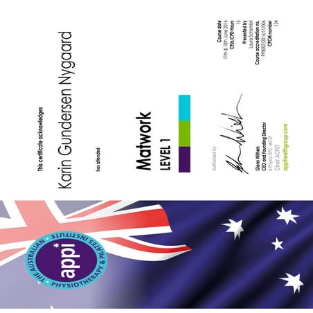Course Matwork lvl1 APPI | PDF