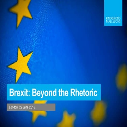 Brexit: Beyond the Rhetoric
