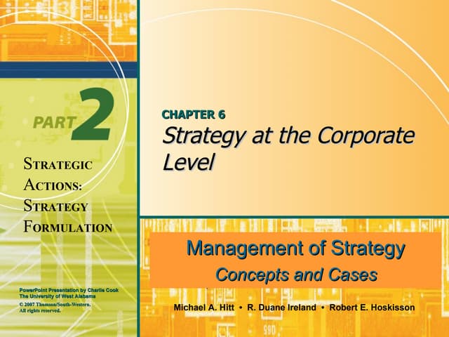 CHAPTER 6 Strategy at the Corporate...
