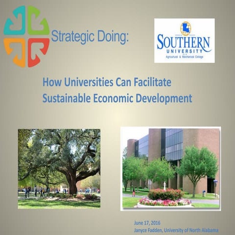 Southern University SD Keynote1 - how universities can facilitate economic de...