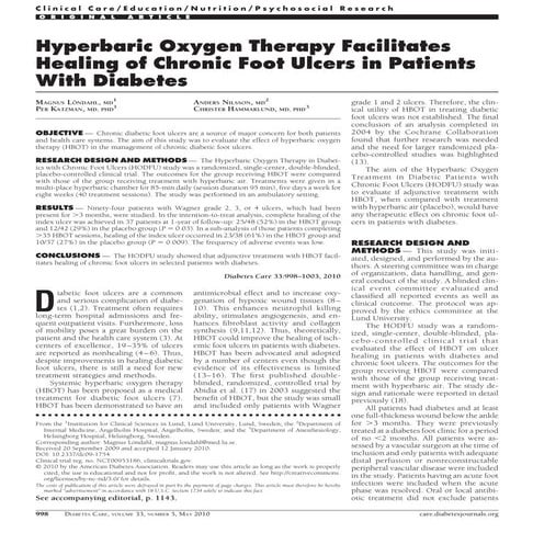 Hyperbaric oxygen therapy for wound management | PPTX