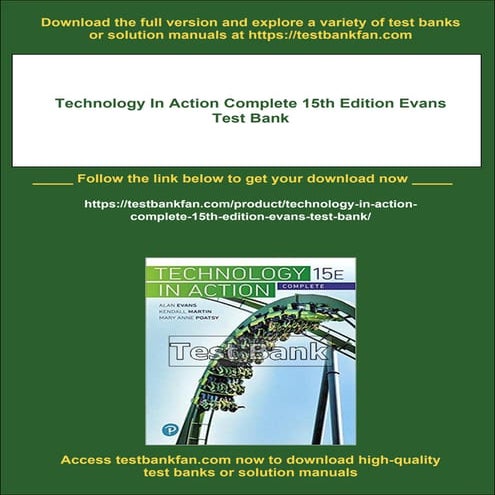 Technology In Action Complete 15th Edition Evans Test Bank | PDF
