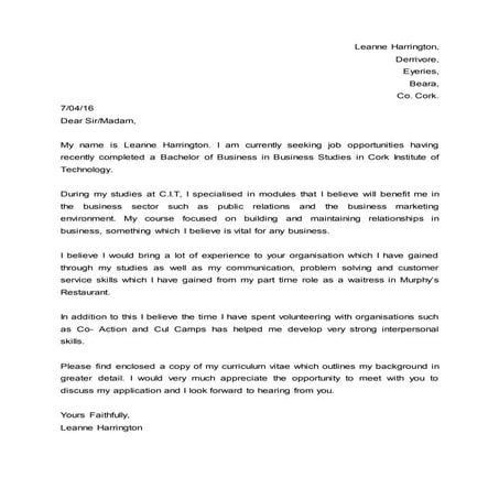 Leanne Harrington CV