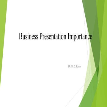 Business Presentation Importance