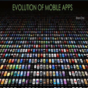 Evolution of Mobile Apps