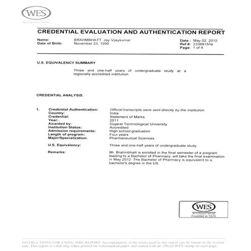 Transcript of my Masters Degree | PDF