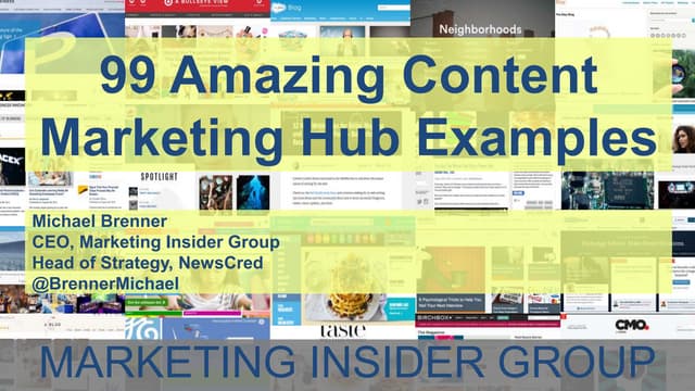 99 Amazing Content Marketing Hub Ex...