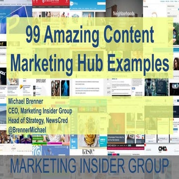 99 Amazing Content Marketing Hub Examples