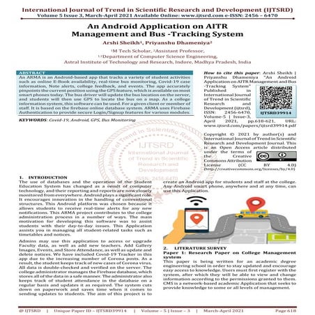 An Android Application on AITR Management and Bus Tracking System