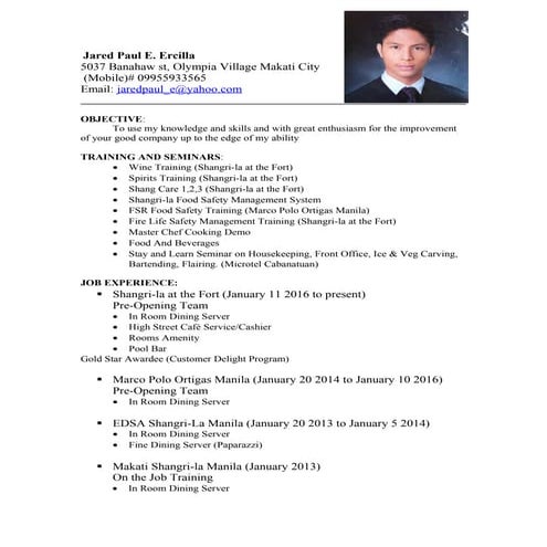 RACaisip's resume 2016 | PDF