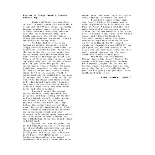 Totally Fucked Up (Odyssey)