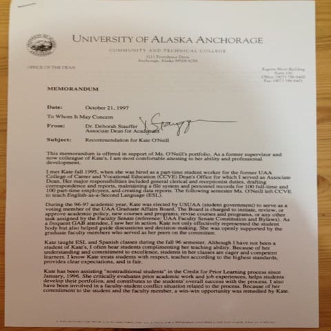 CCK Letter of Recommendation 1997 | PDF