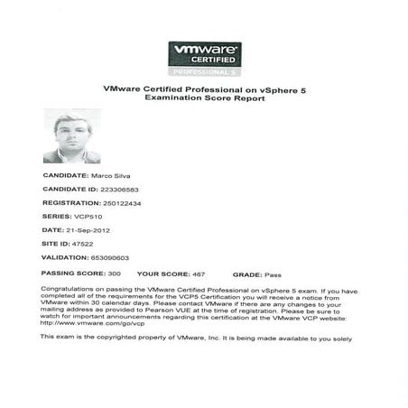 Certificado VMWare VCP510 - Rumos