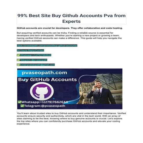 99% Best Site Buy Github Accounts Pva from Experts.pdf