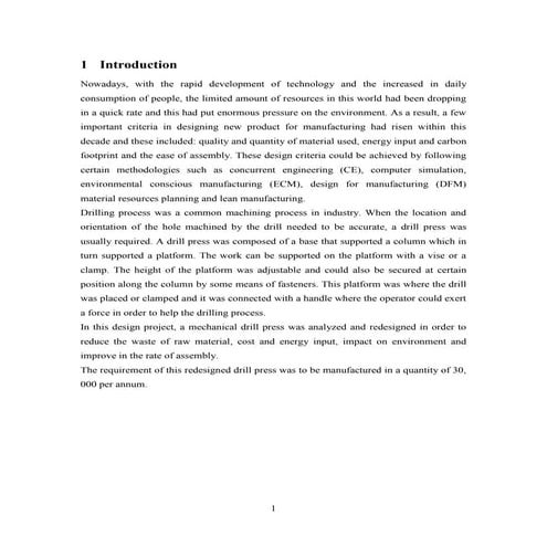 Mini Project for Design of Manufacturing | PDF