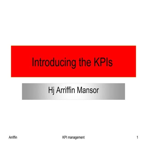 kpi for the malaysian government