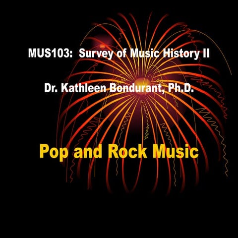 9 A. Pop And Rock Music