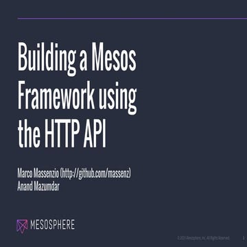 MesosCon EU - HTTP API Framework