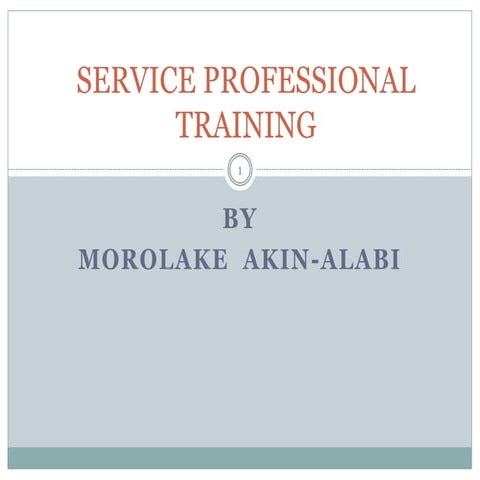 COMPLAINT AS A GIFT IN CUSTOMER SERVICE by Morolake Akin-Alabi