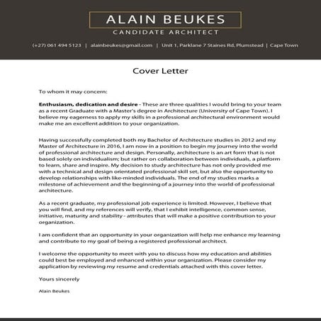 Alain Beukes CV | PDF
